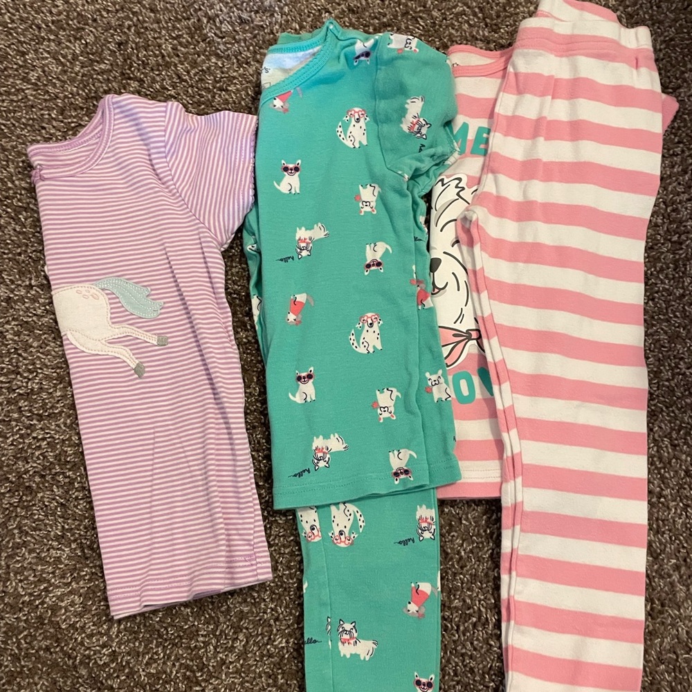 5 piece Carters size 6 Pajamas